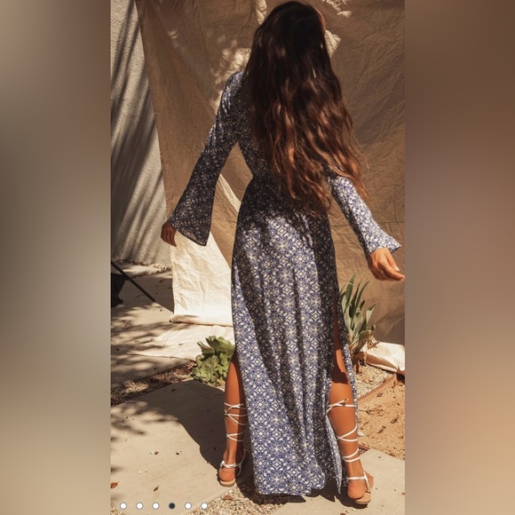 Lulus Mandala Daydream Blue Print Maxi Dress - Picture 4 of 8